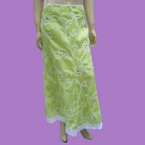 1960s Highlighter /Florescent Maxi Skirt Lined M-L